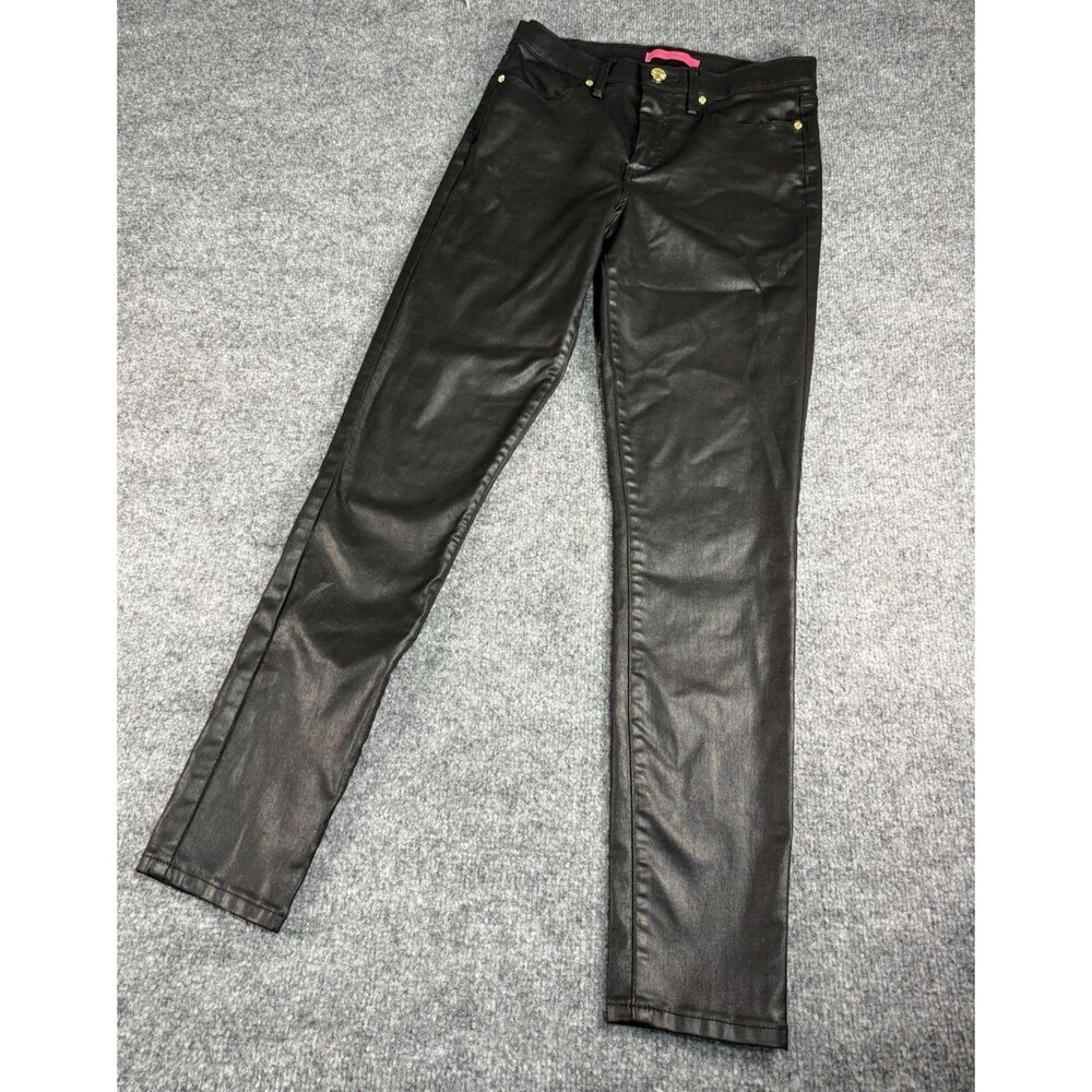 Lilly Pulitzer Black Stretch Denim Pants Women’s Size 6 Skinny Mid Rise NWOT
